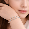 Sparkistry heart crystal tennis adjustable bracelet