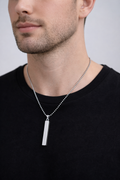 Men silver bar menchain