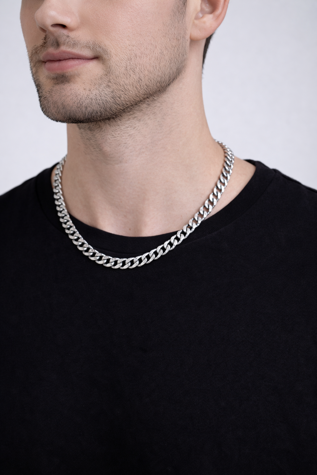 Silver chain for menchain and boys, 21 inch