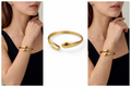 Raindrop Gold Statement Bracelet