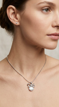 Sparkistry korean bow silver pendant