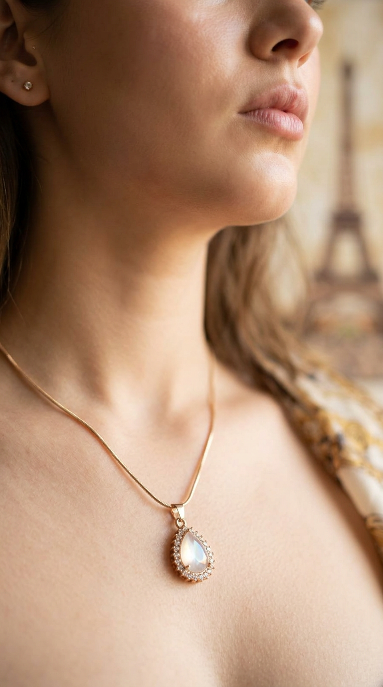 Sparkistry teardrop crystal pendant