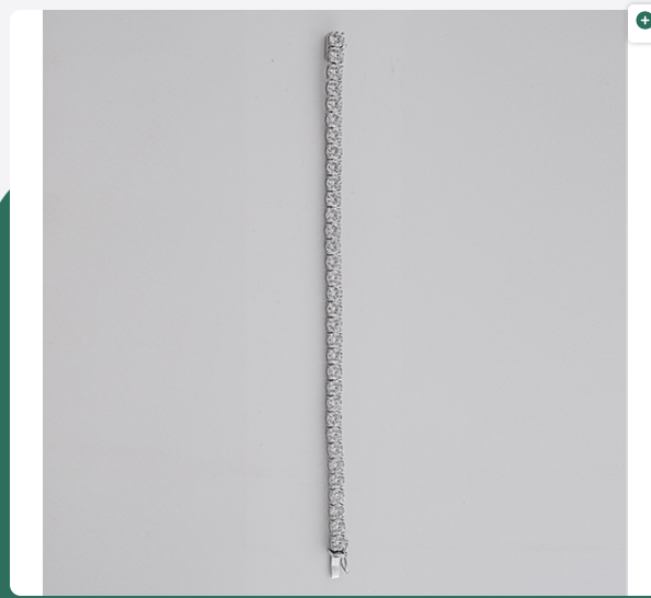 Silver tennis bracelet (Kada style)
