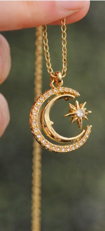Moon-Star Anti-tarnish Pendant