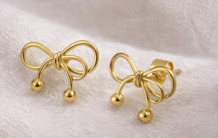 Bow drop Earring