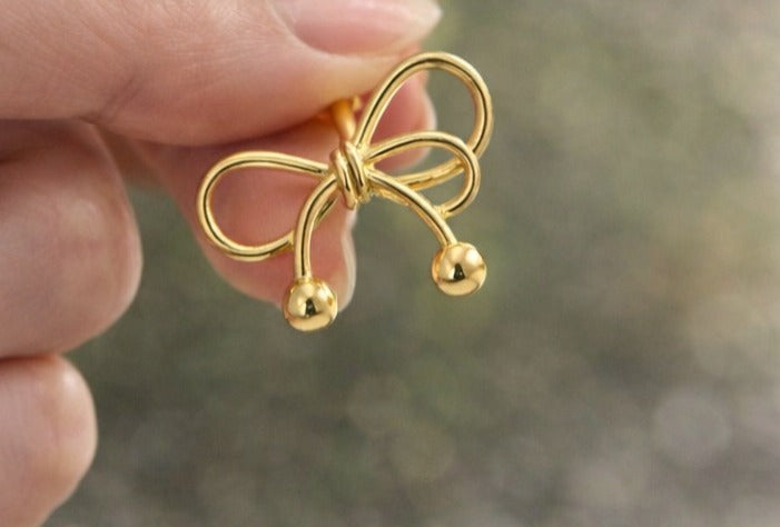 Bow drop Earring