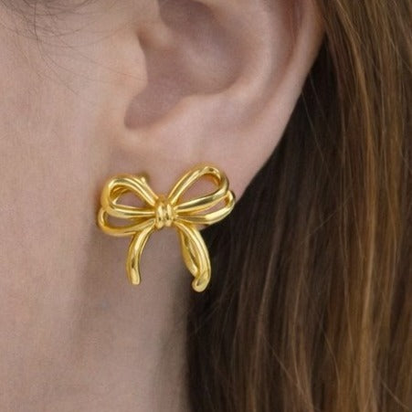 Double bow earring