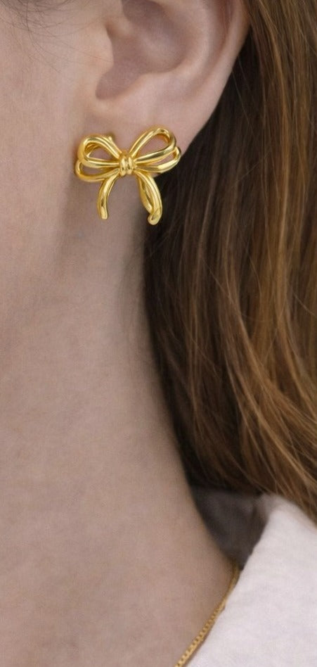 Double bow earring