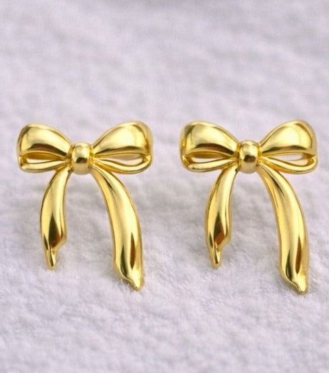 Long Hanging bow earring