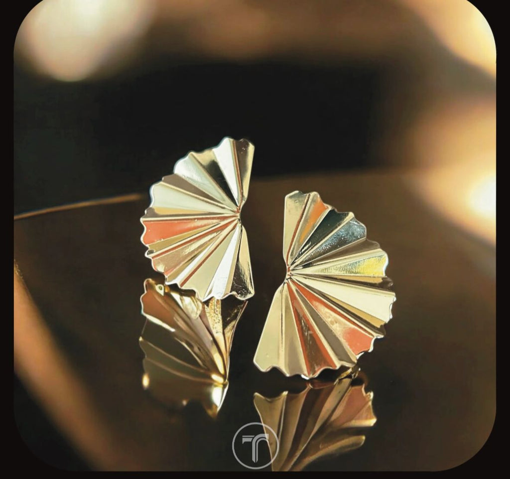 Sparkistry assymetric drop gold anti tarnish earrings