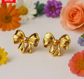 Polished bow knot earrings