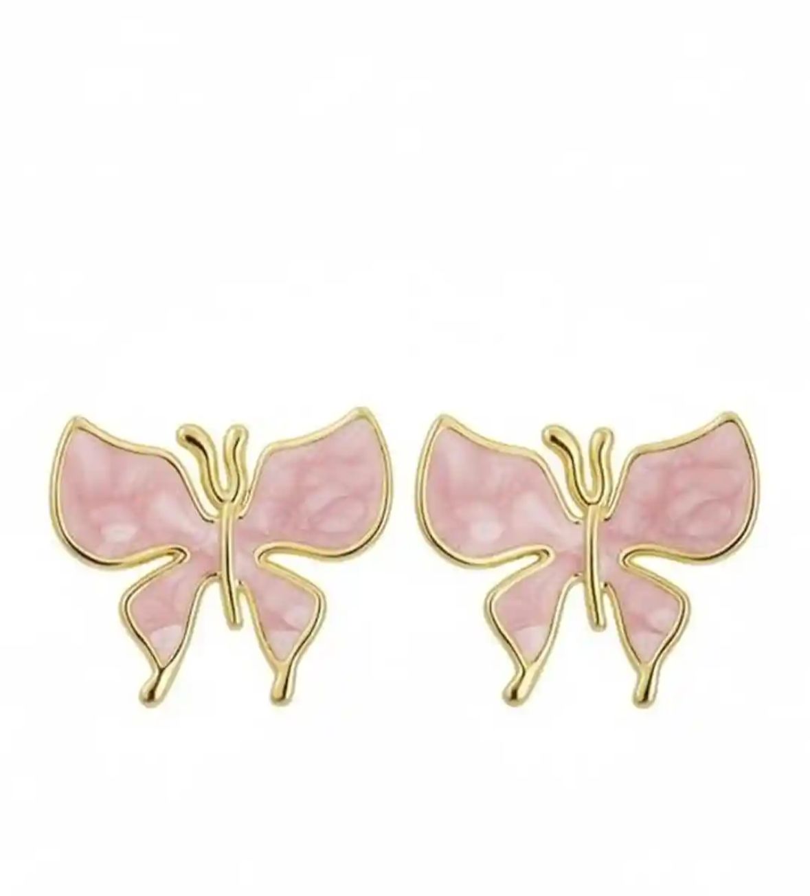 Gold toned butterfly quirky earrings