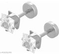 Men silver wish earstudds