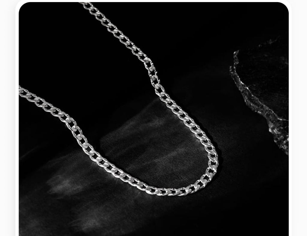 Silver chain for menchain and boys, 21 inch