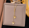 Twin heart drop pendant