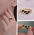 Twilight Leaf Ring